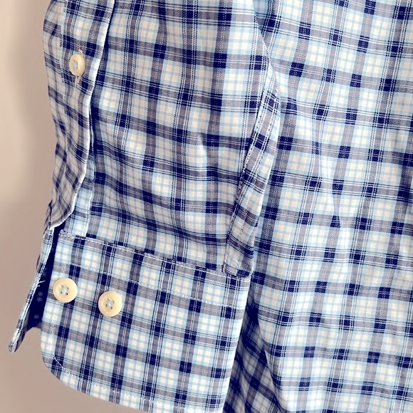 Peter Millar Crown Soft Cotton Silk Sport Shirt in Blue, Size M, New w/Tag $148 - Picture 5 of 9